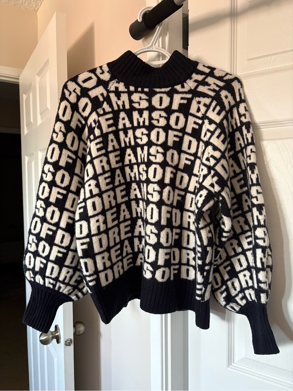 H&M Black and White Knit Sweater - Small
